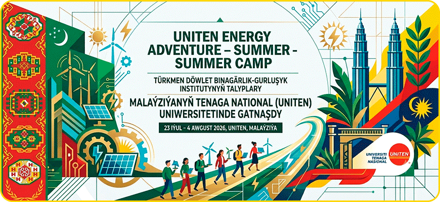 Türkmen döwlet binagärlik-gurluşyk institutynyň talyplary Malaýziýanyň Tenaga Nasional (UNITEN) uniwersitetde tomusky gysga möhletleýin okuwlara gatnaşdylar.