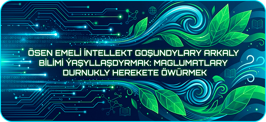“Ösen emeli intellekt goşundylary arkaly bilimi Ýaşyllaşdyrmak: Maglumatlary durnukly herekete öwürmek” atly halkara onlaýn webinar geçirildi