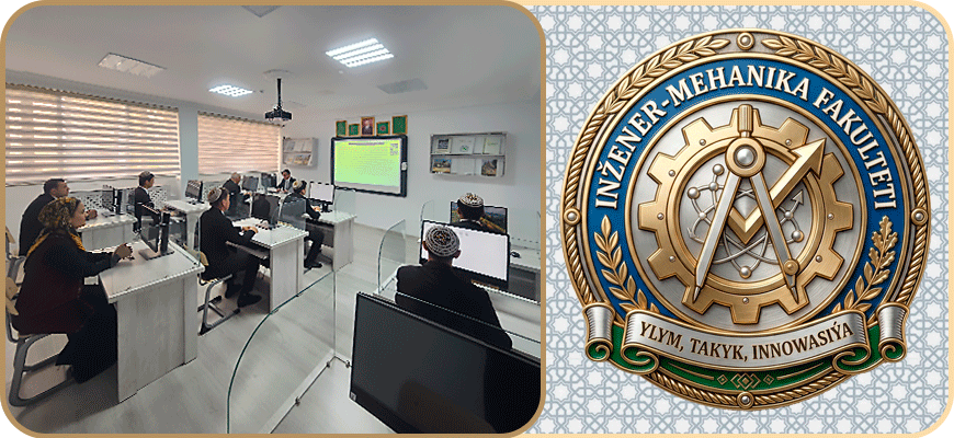 Inžener-mehanika fakultetiniň Tehnologik maşynlar we enjamlar” kafedrasynyň gurnamagynda “Kebşirläp galyň gat ýazmagyň görnüşi” atly onlaýn okuw seminary geçirildi